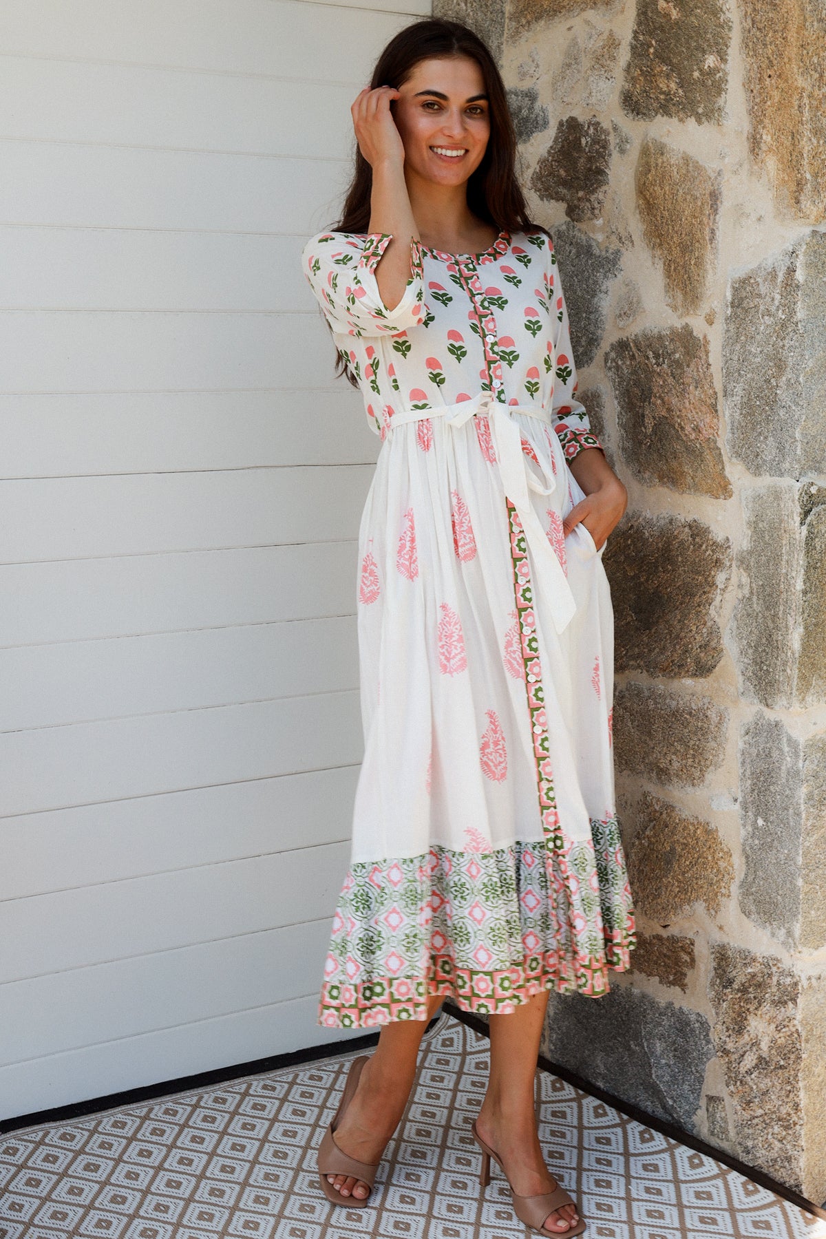 Lokrum Dress Coral Mix