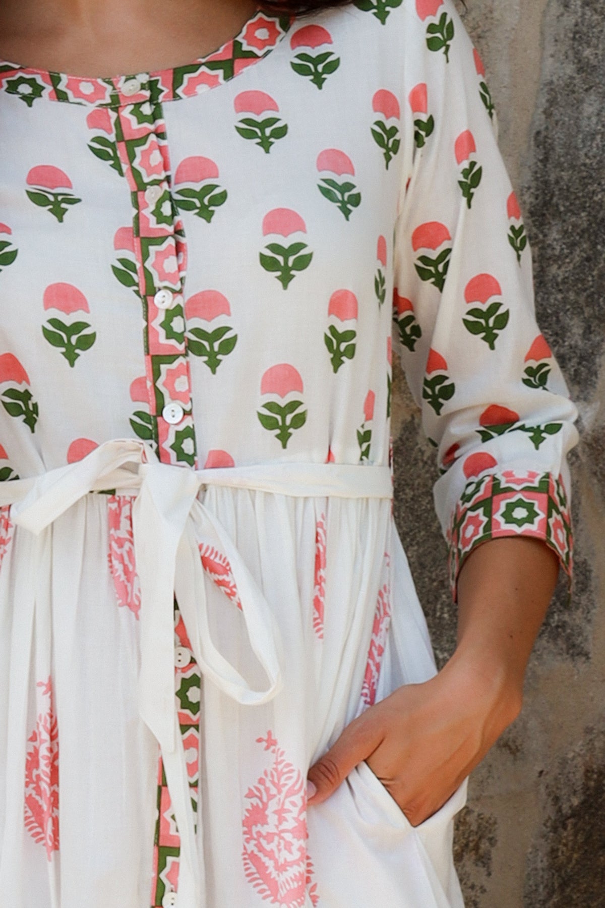 Lokrum Dress Coral Mix