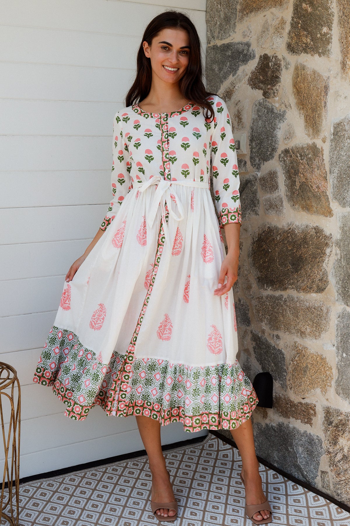 Lokrum Dress Coral Mix