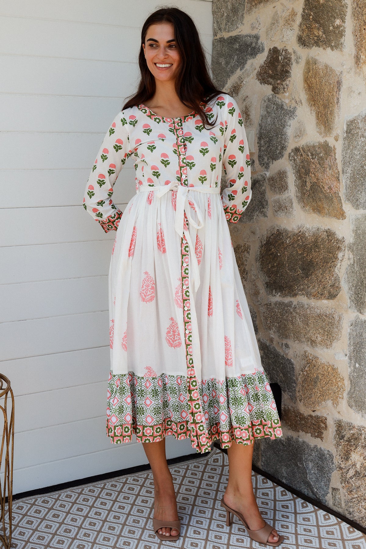 Lokrum Dress Coral Mix