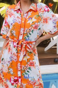 Nina Orange Mini Dress