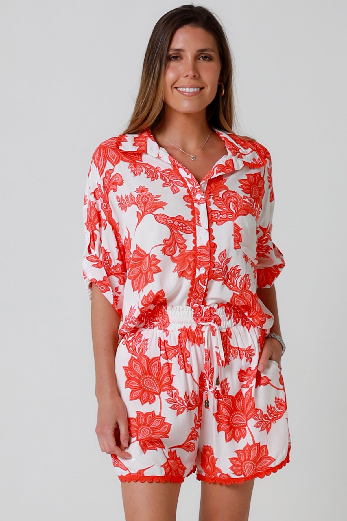 Tallulah Red Shorts