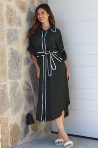 Alina Black Midi Dress-2
