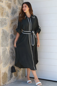 Alina Black Midi Dress-2