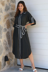 Alina Black Midi Dress-2
