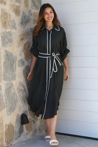 Alina Black Midi Dress-2