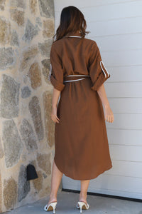 Alina Brown Midi Dress