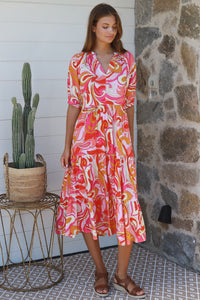 Emilia Pink Maxi Dress