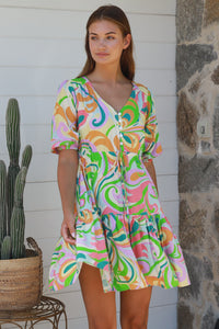 Emilia Green Mini Dress