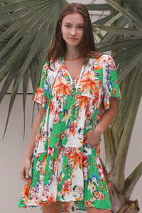 Nina Green Mini Dress