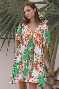 Nina Green Mini Dress