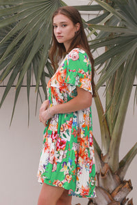Nina Green Mini Dress