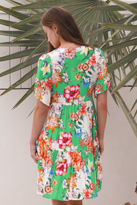 Nina Green Mini Dress