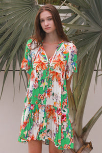 Nina Green Mini Dress