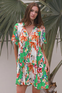 Nina Green Mini Dress