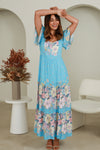 Lalita Butterfly Sleeves Maxi Dress