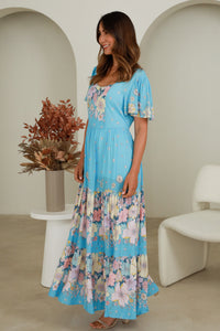 Lalita Butterfly Sleeves Maxi Dress