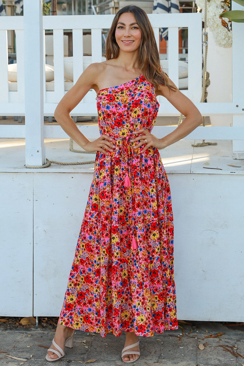 Althen One Shoulder Maxi Dress