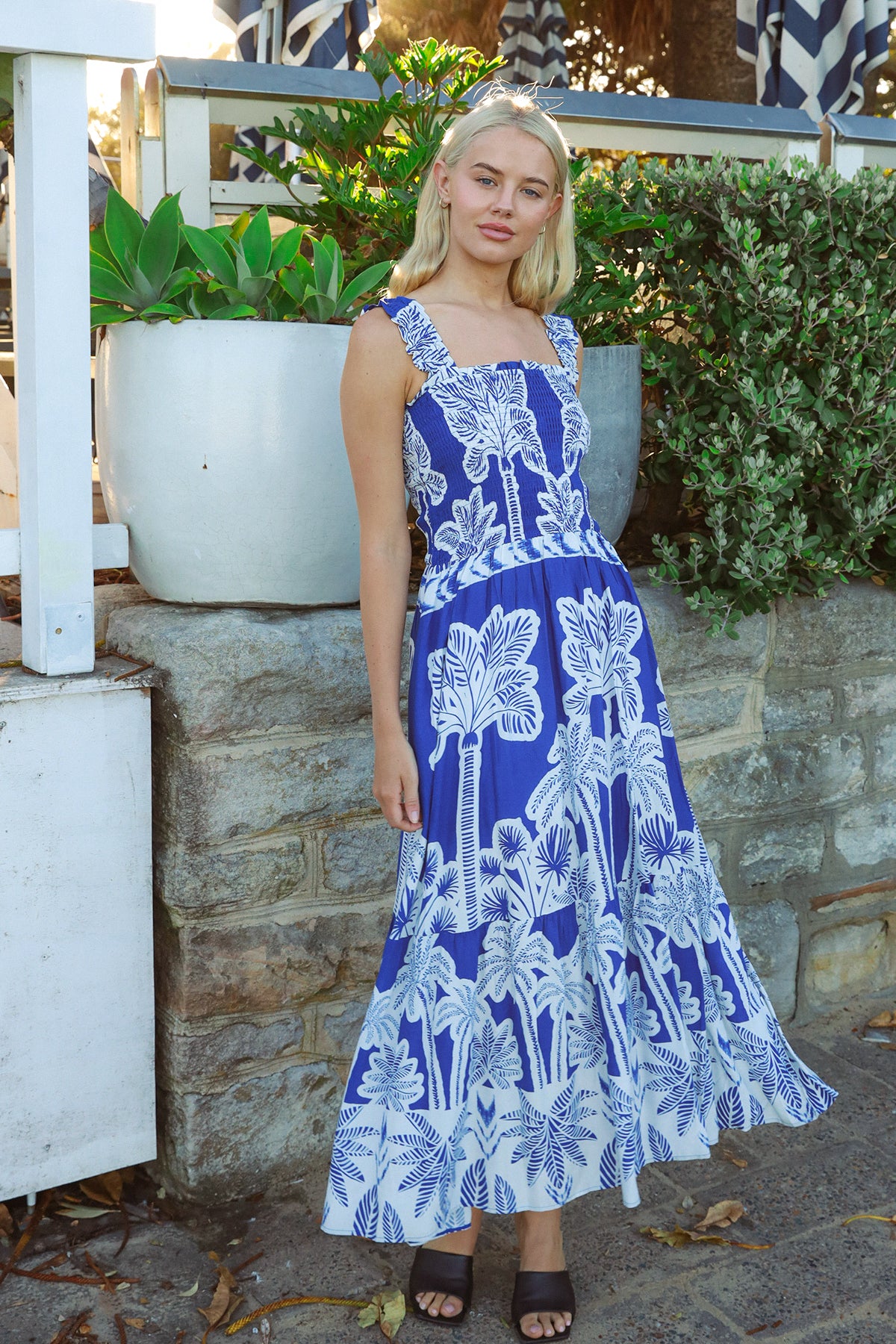 Aliann Janine-Blue Midi Dress