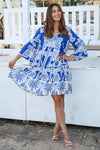 Gianna Blue Mini Dress