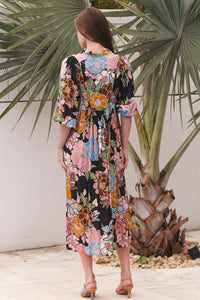 Anya V-Neck Midi Dress