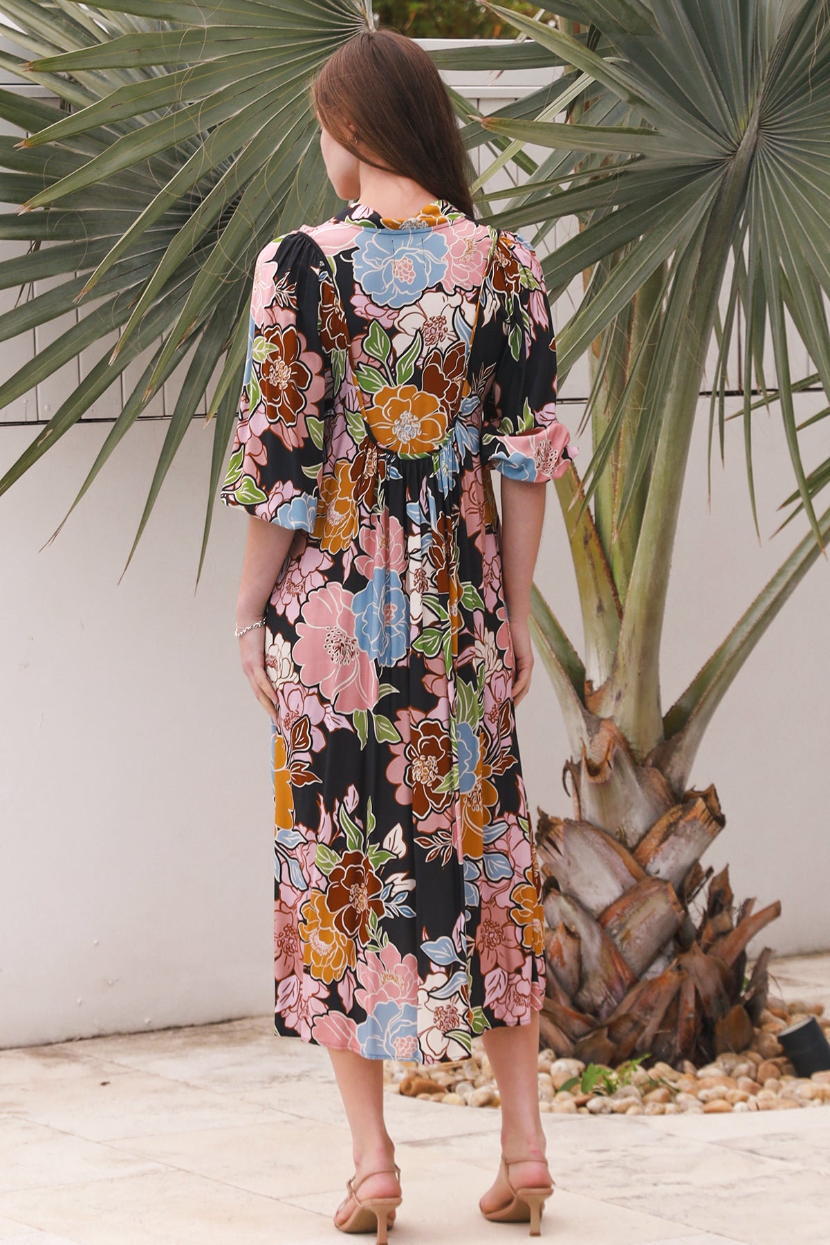 Anya V-Neck Midi Dress