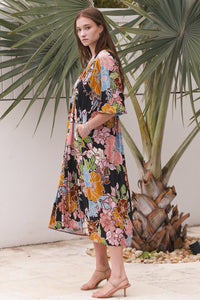 Anya V-Neck Midi Dress