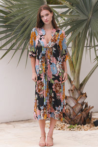 Anya V-Neck Midi Dress