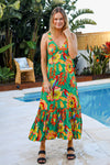 Safari Sleeveless Maxi Dress