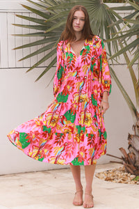 Bailey 3/4 Sleeves Midi Dress