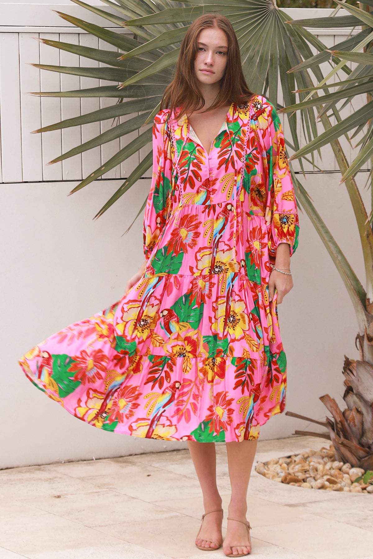 Bailey 3/4 Sleeves Midi Dress