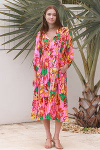 Bailey 3/4 Sleeves Midi Dress