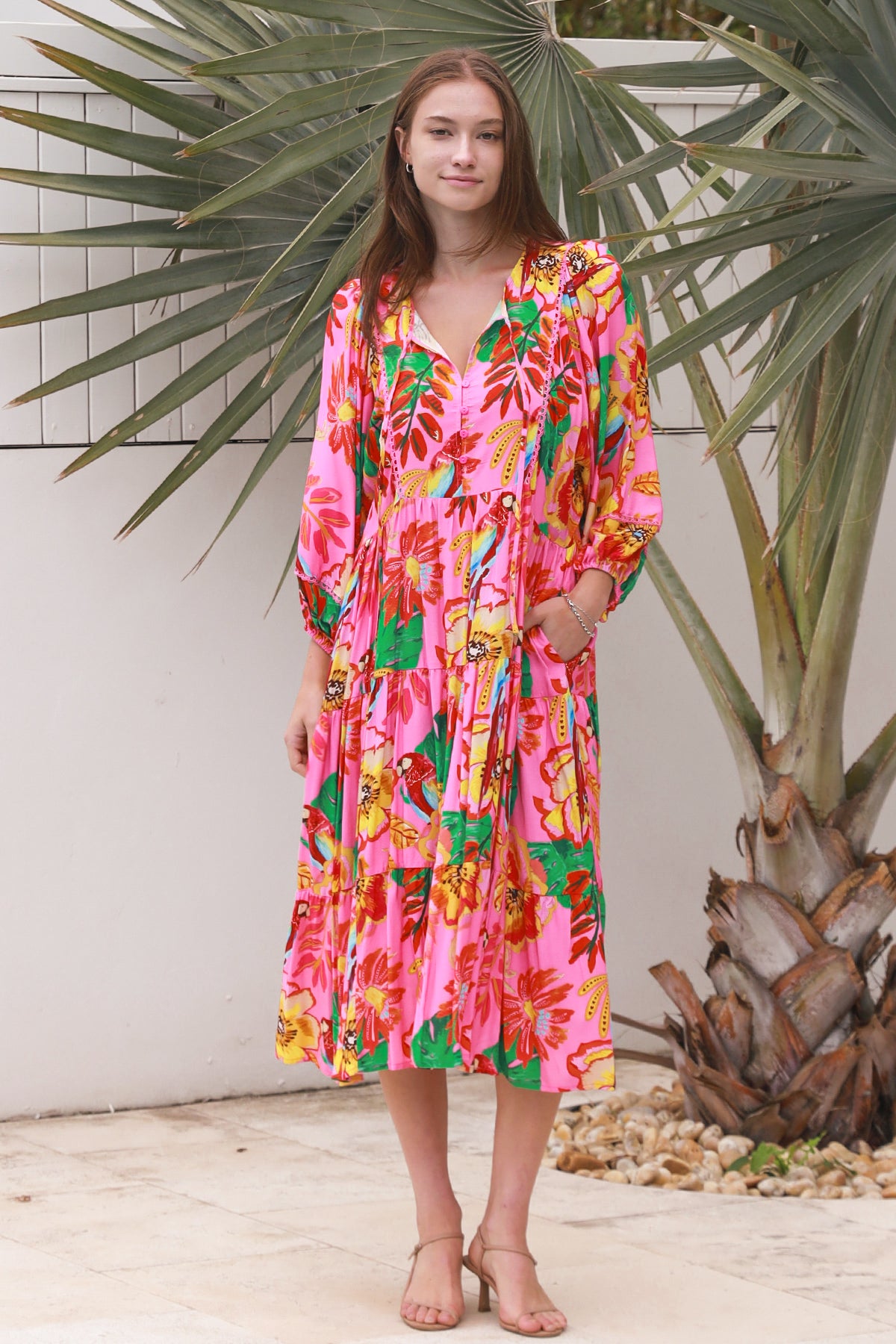 Bailey 3/4 Sleeves Midi Dress
