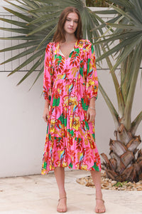 Bailey 3/4 Sleeves Midi Dress