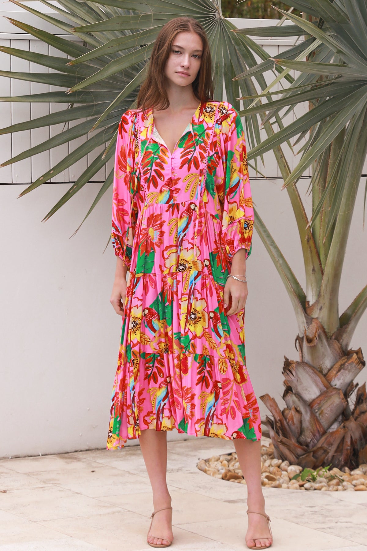 Bailey 3/4 Sleeves Midi Dress