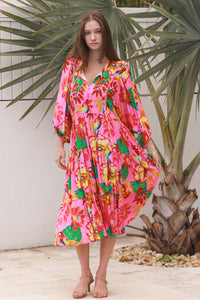 Bailey 3/4 Sleeves Midi Dress