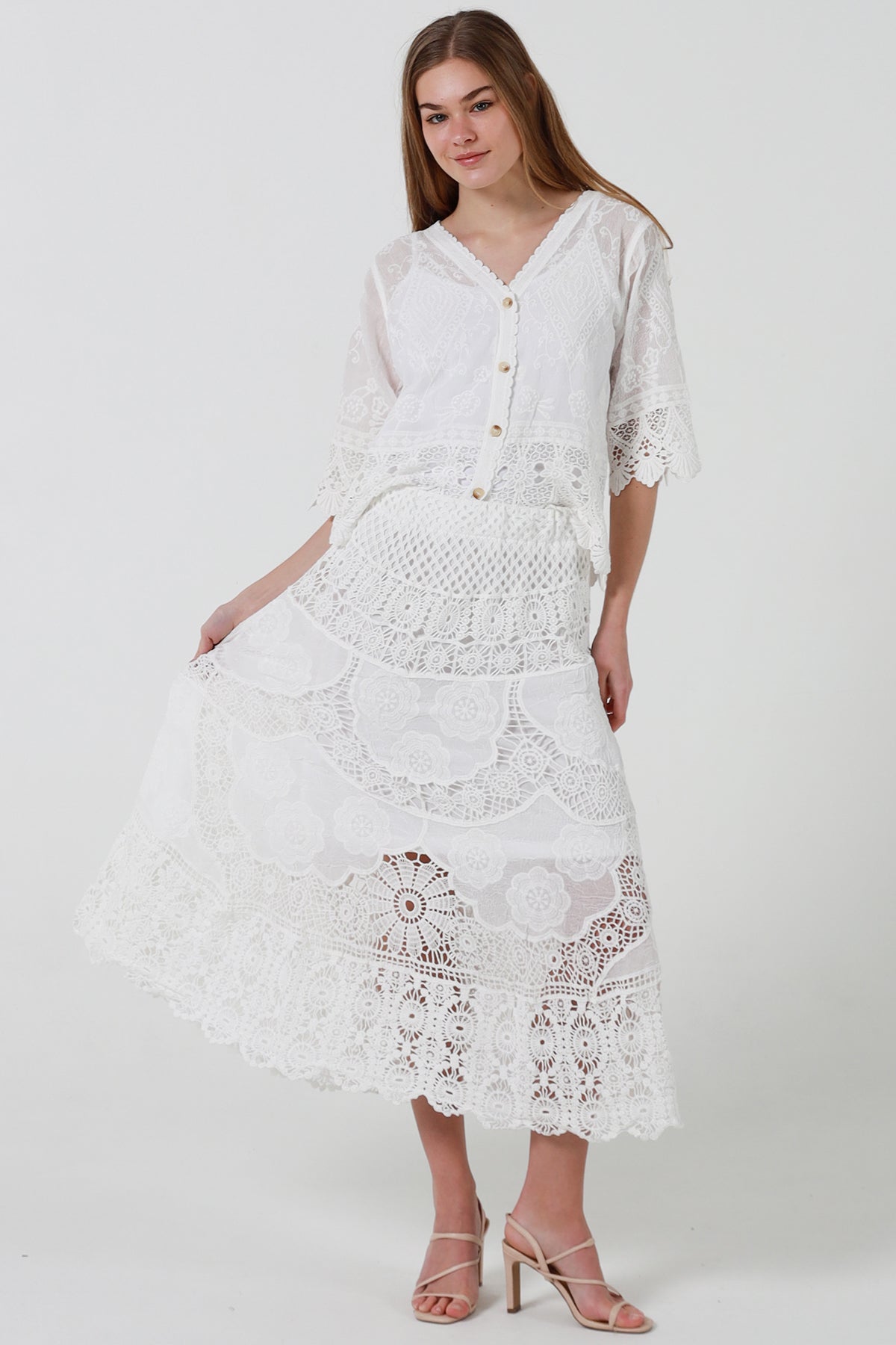 RX0177Skirt WHITE