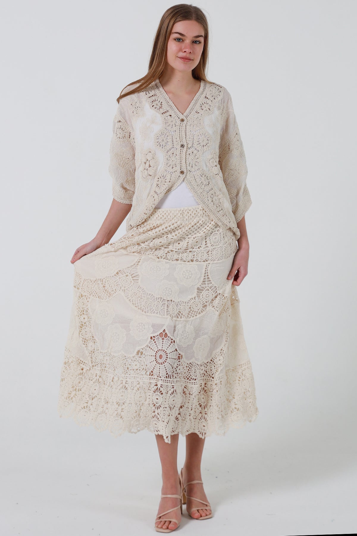 RX0178Skirt BEIGE