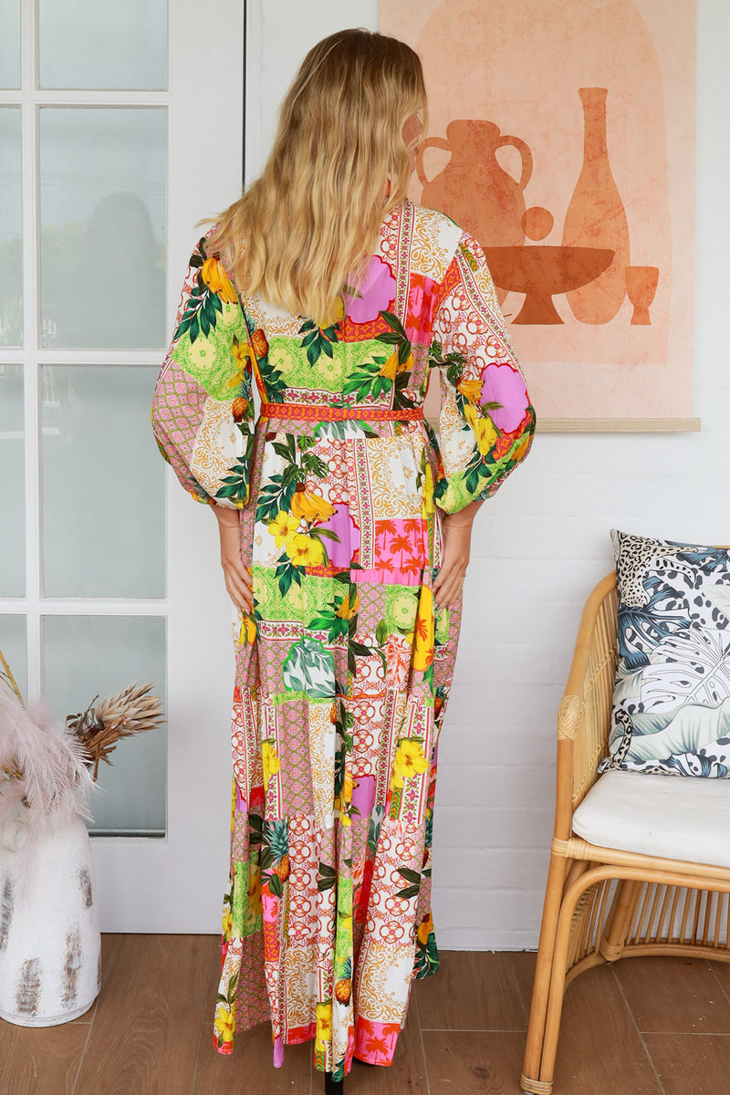 Lottie 3/4 Sleeves Maxi Dress