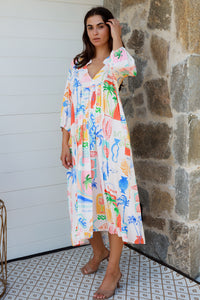 Keziah 3/4 Sleeves Midi Dress