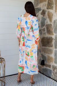 Keziah 3/4 Sleeves Midi Dress