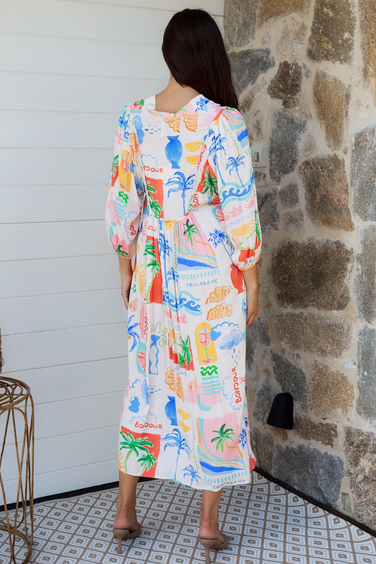Keziah 3/4 Sleeves Midi Dress