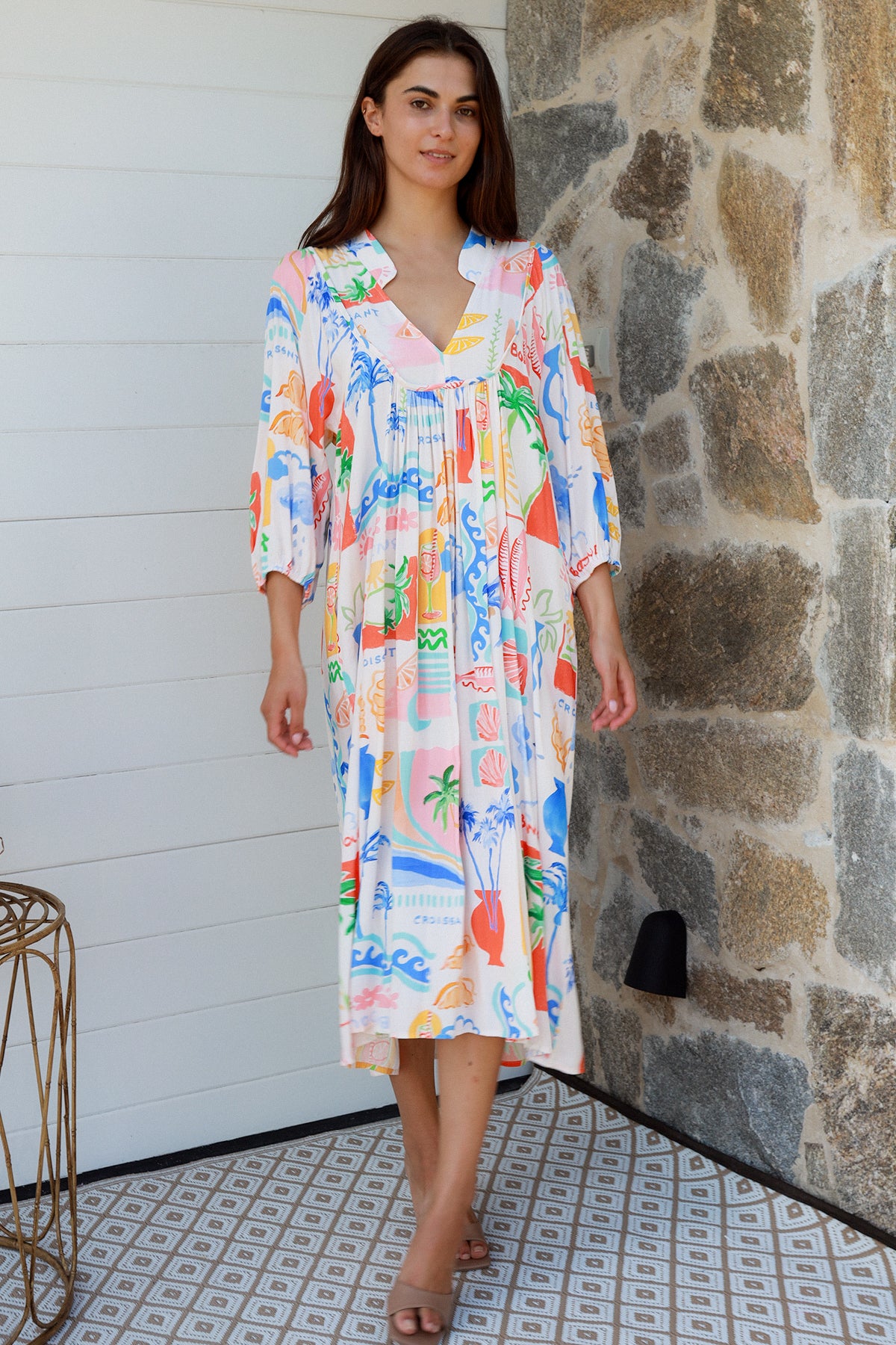 Keziah 3/4 Sleeves Midi Dress