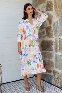 Keziah 3/4 Sleeves Midi Dress