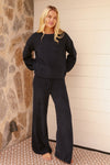 TN0018 Top and TN0039 Pants Navy Pajamas Set