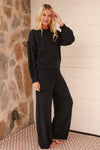 TN0018 Top and TN0039 Pants Navy Pajamas Set