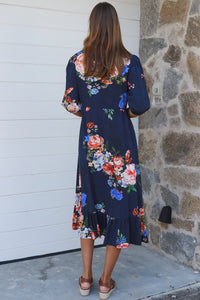 Cecila Navy Midi Dress