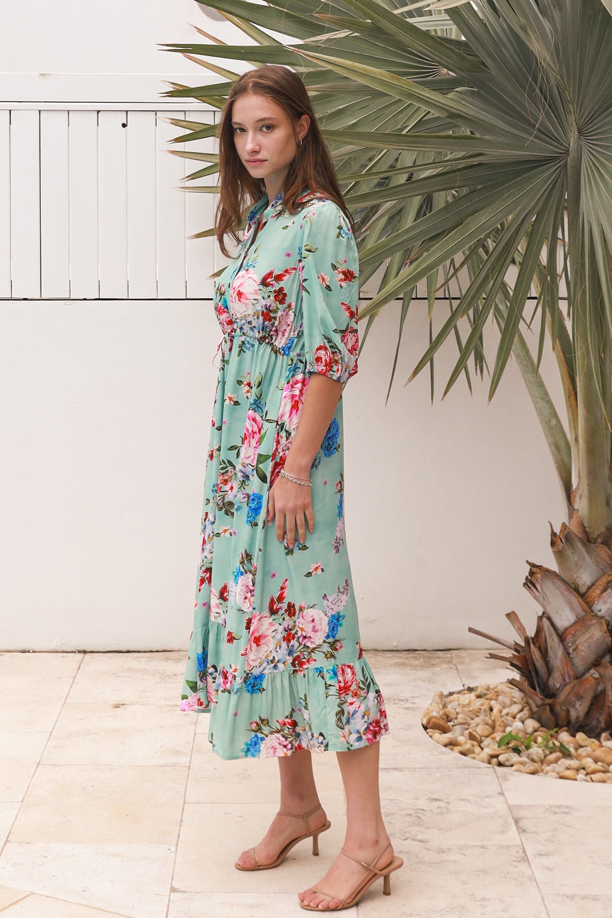 Cecila Blue Midi Dress