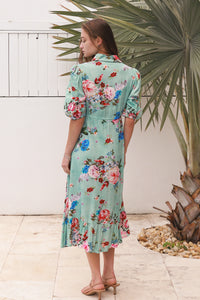 Cecila Blue Midi Dress