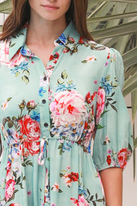 Cecila Blue Midi Dress